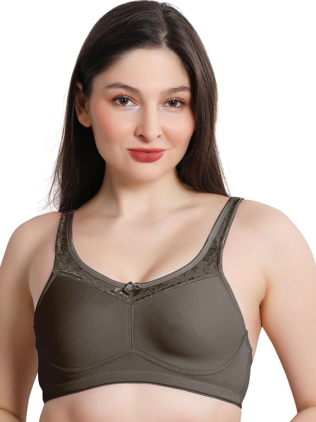 

Inner Amour Premium Full Coverage Cotton Minimizer Bra, Olive