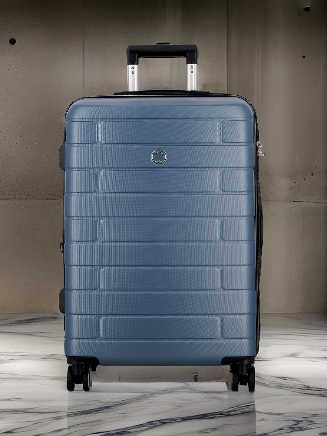 

JUMP Set Of 2 Textured Hard-Sided Trolley Bags, Blue