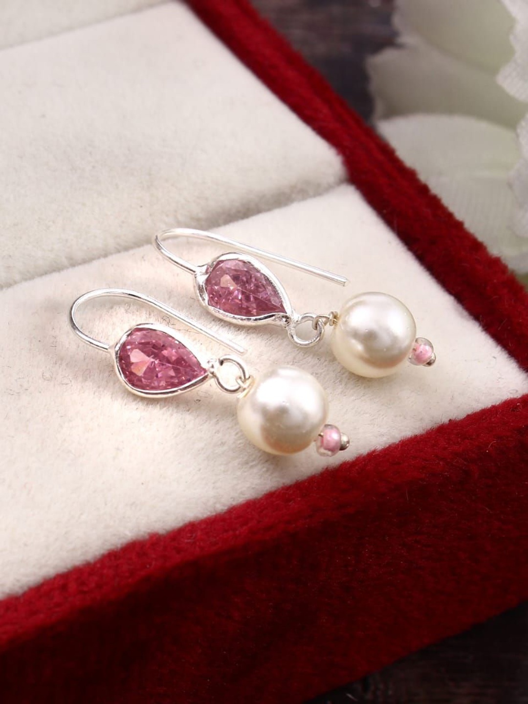 

VISHKA JEWELLERS Contemporary Studs Earrings, Pink