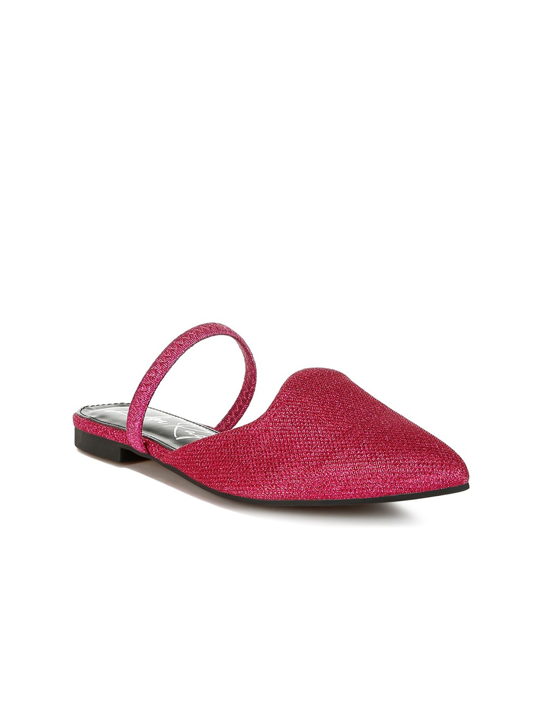 

London Rag Women Solid Slip-On Mules, Fuchsia