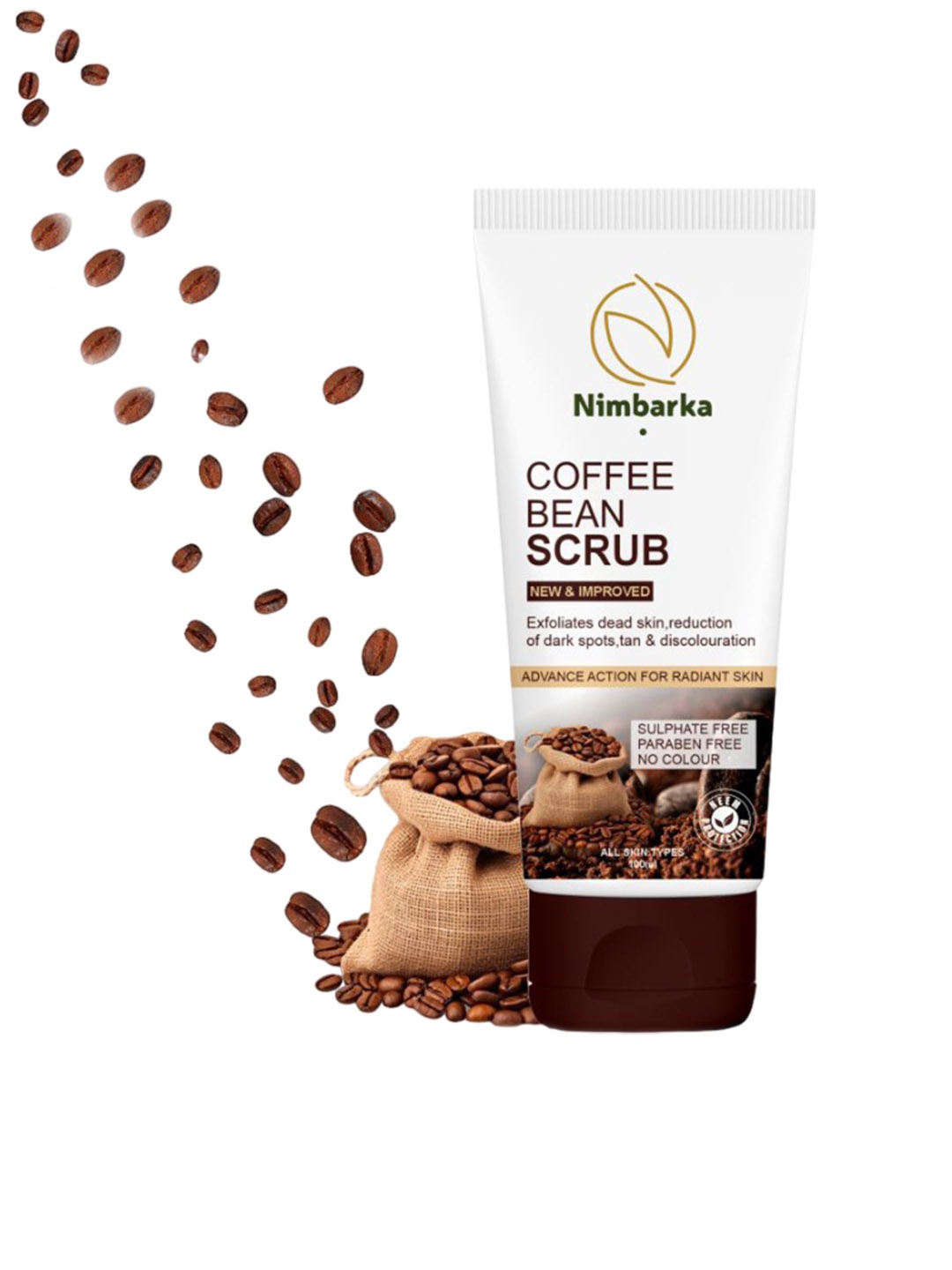 

Nimbarka Coffee Bean Face Scrub - 100 ml, White