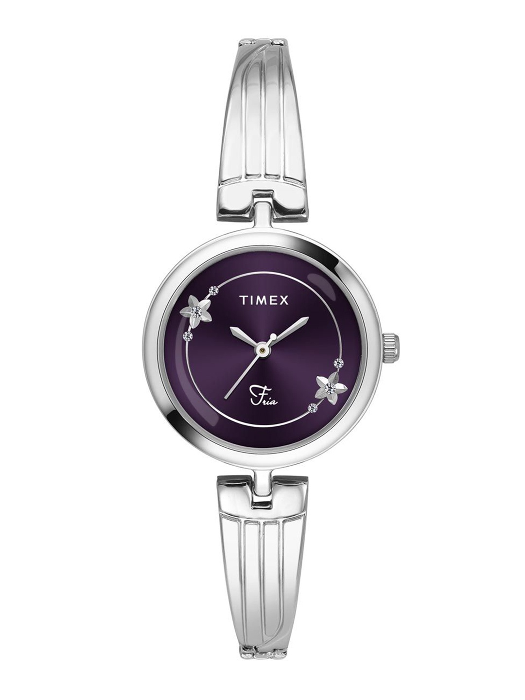 

Timex Women Brass Dial & Stainless Steel Bracelet Style Straps Analogue Watch TWEL19800, Violet