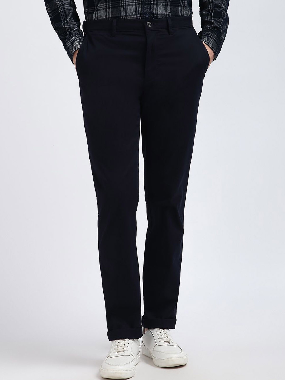 

Tommy Hilfiger Men Straight Fit Chinos Trousers, Blue