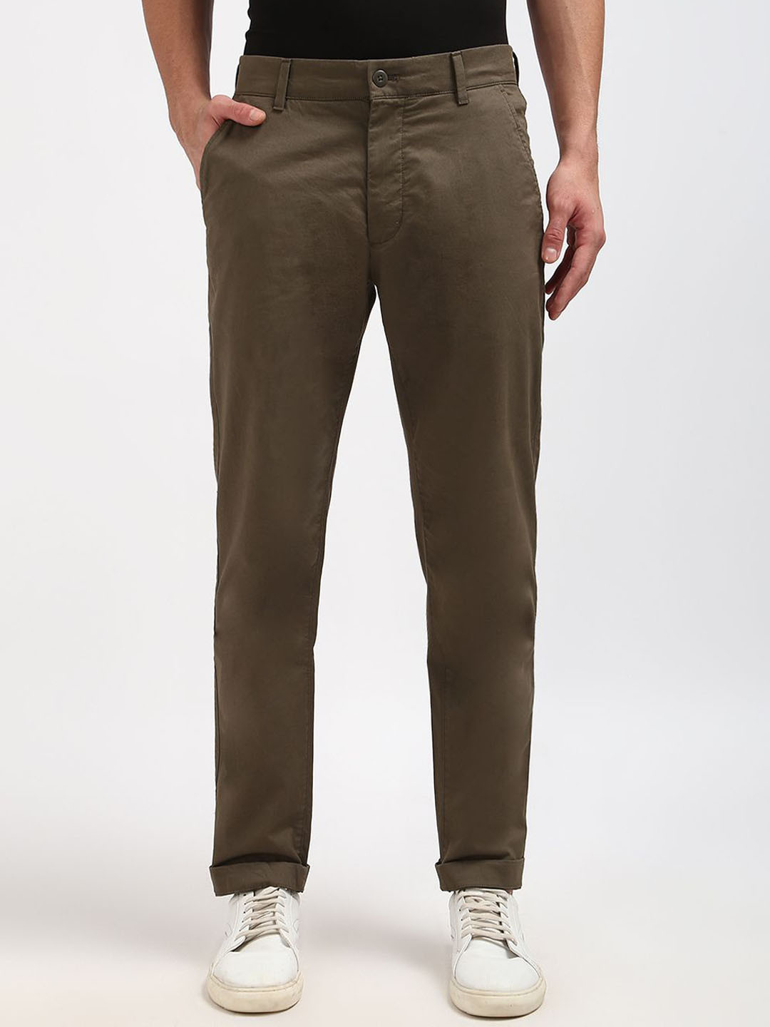 

Calvin Klein Jeans Men Tapered Fit Chinos Trouser, Brown