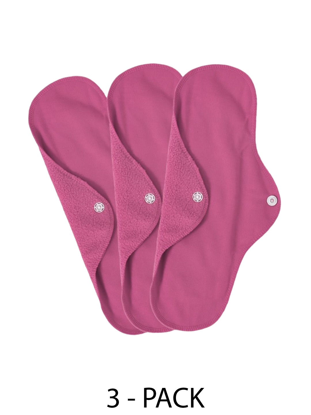 

CareDone 3Pcs Washable & Reusable Leakproof Sanitary Cloth Pads, Pink