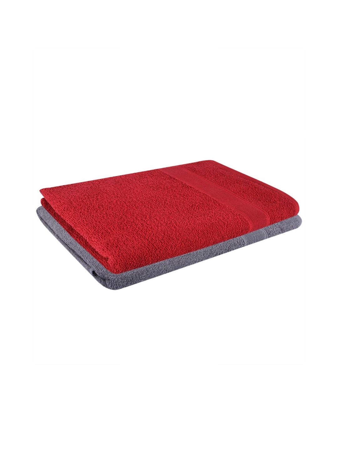 

Dollar Grey & Red 2 Pieces Cotton 400 GSM Bath Towel
