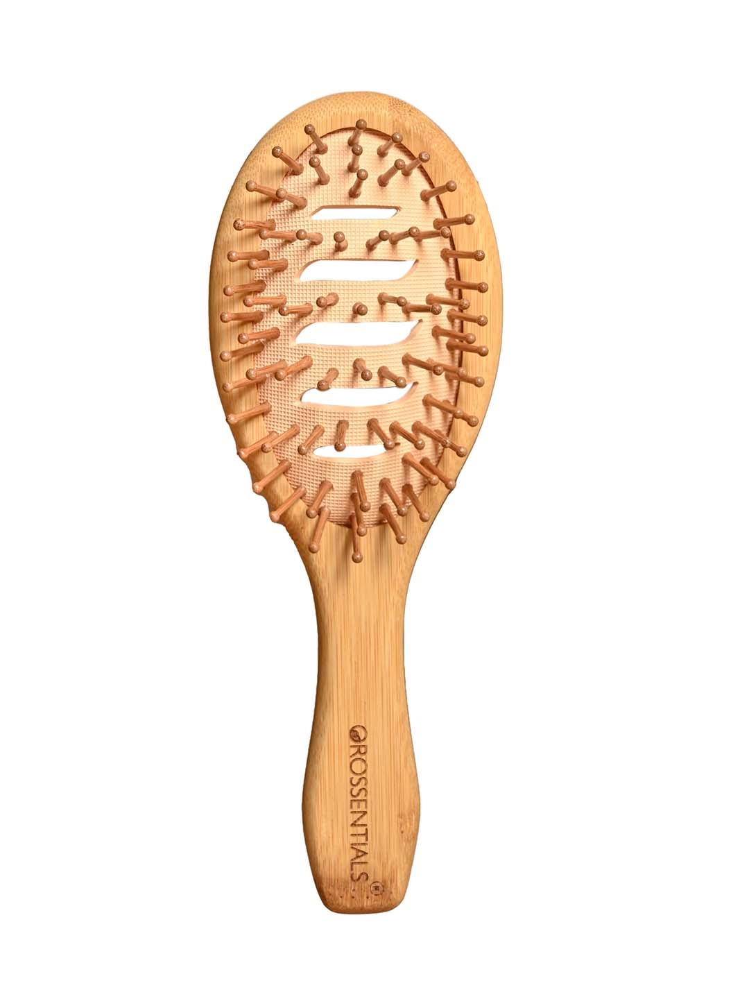 

OROSSENTIALS Natural Wooden Paddle Hair Brush - Brown