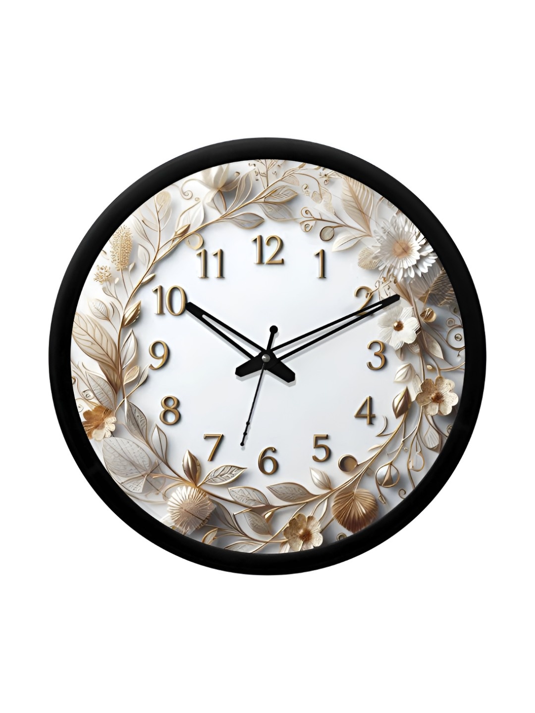 

RANDOM Printed Round Shaped Sweep Silent Movement Contemporary Wall Clock, White