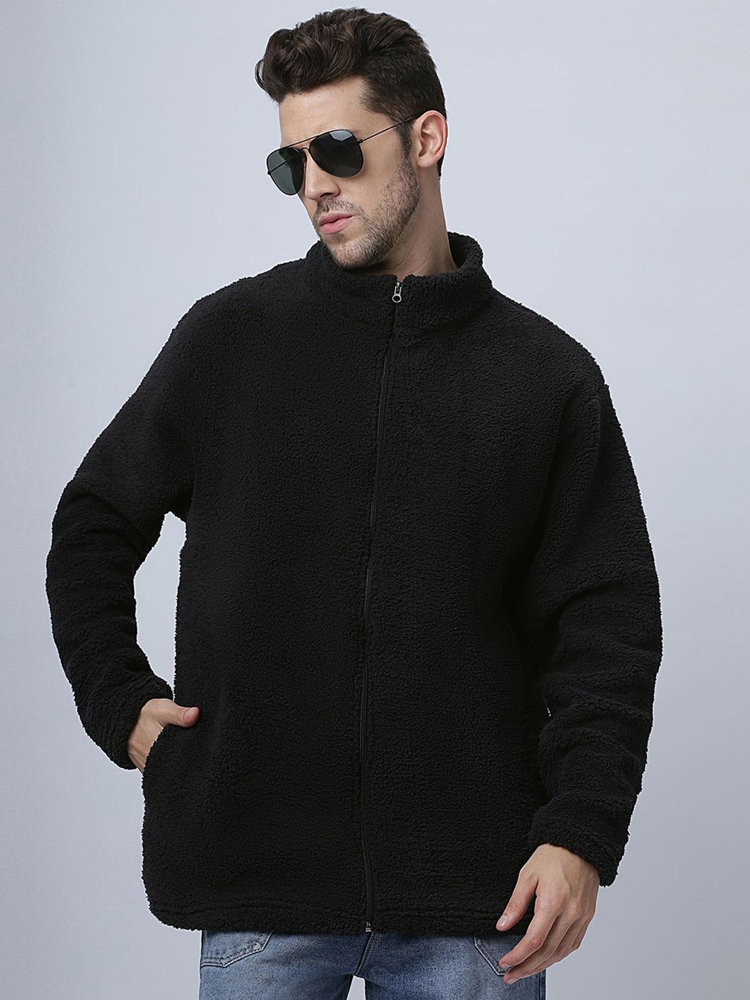 

Be Savage Men Windcheater Outdoor Bomber Jacket, Black