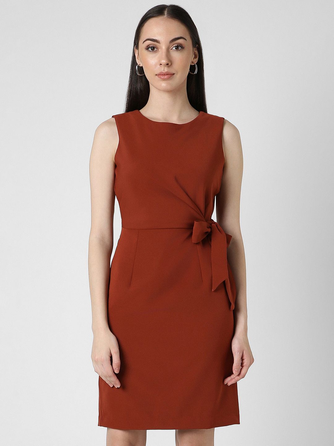 

Van Heusen Woman Boat Neck Formal Sheath Dress, Red