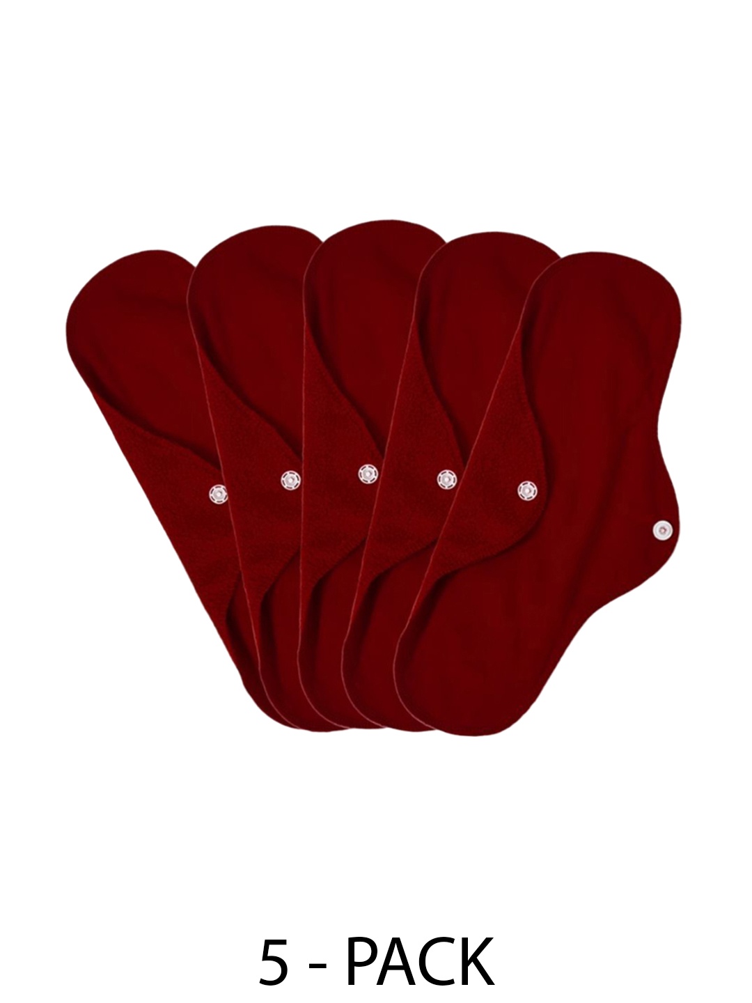 

CareDone 5Pcs Washable & Reusable Leakproof Sanitary Cloth Pads, Maroon