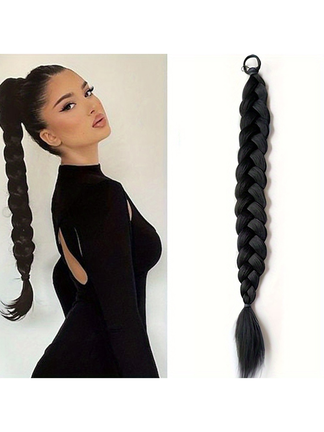 

CHRONEX Wavy Braid Ponytail Extension-Natural Black