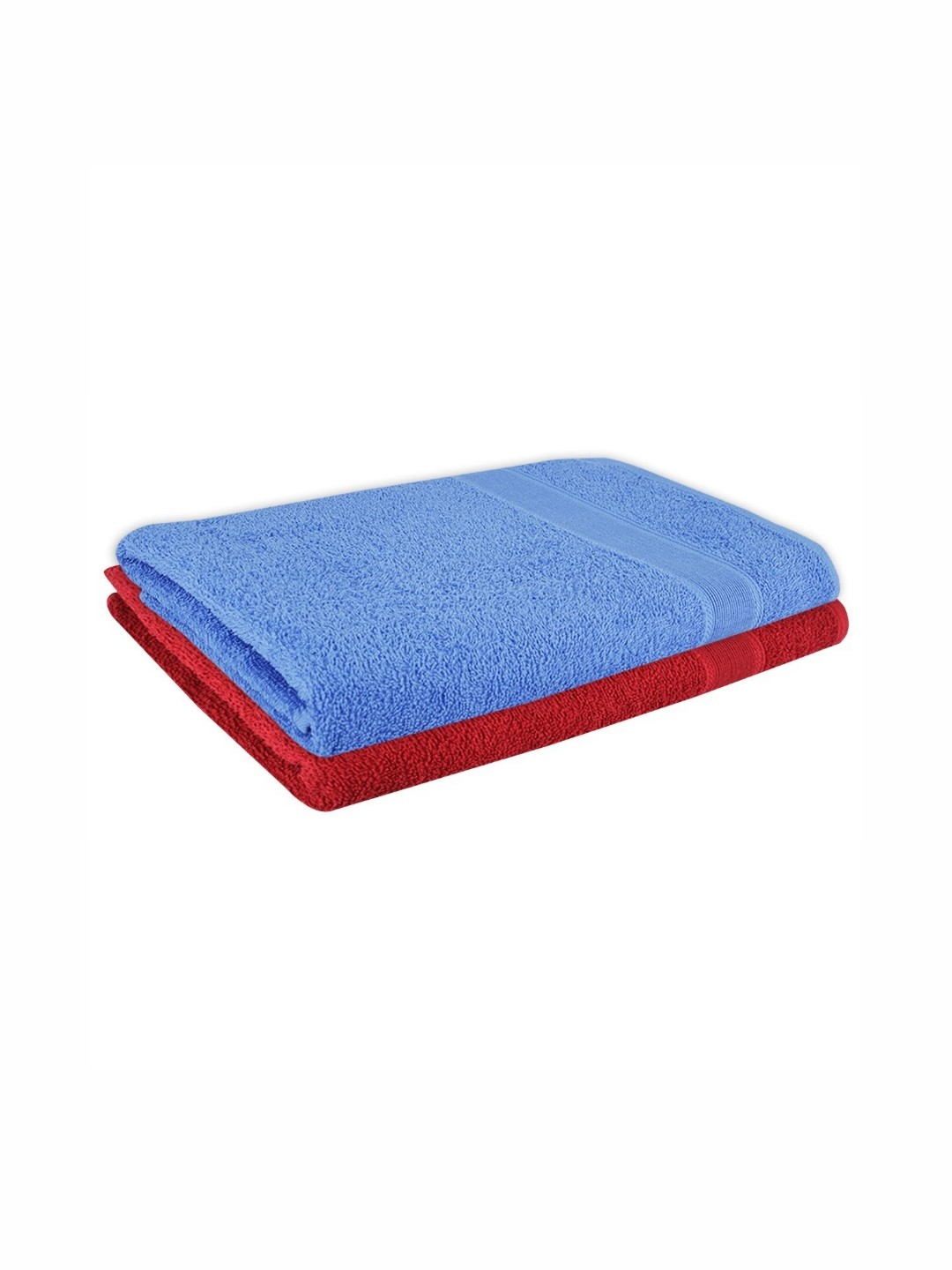 

Dollar Red & Blue 2 Pieces Cotton 400 GSM Bath Towel