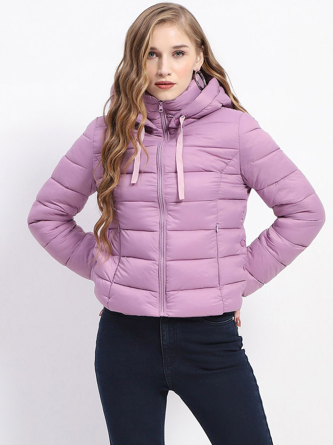 

Madame Women Hooded Padded Jacket, Mauve