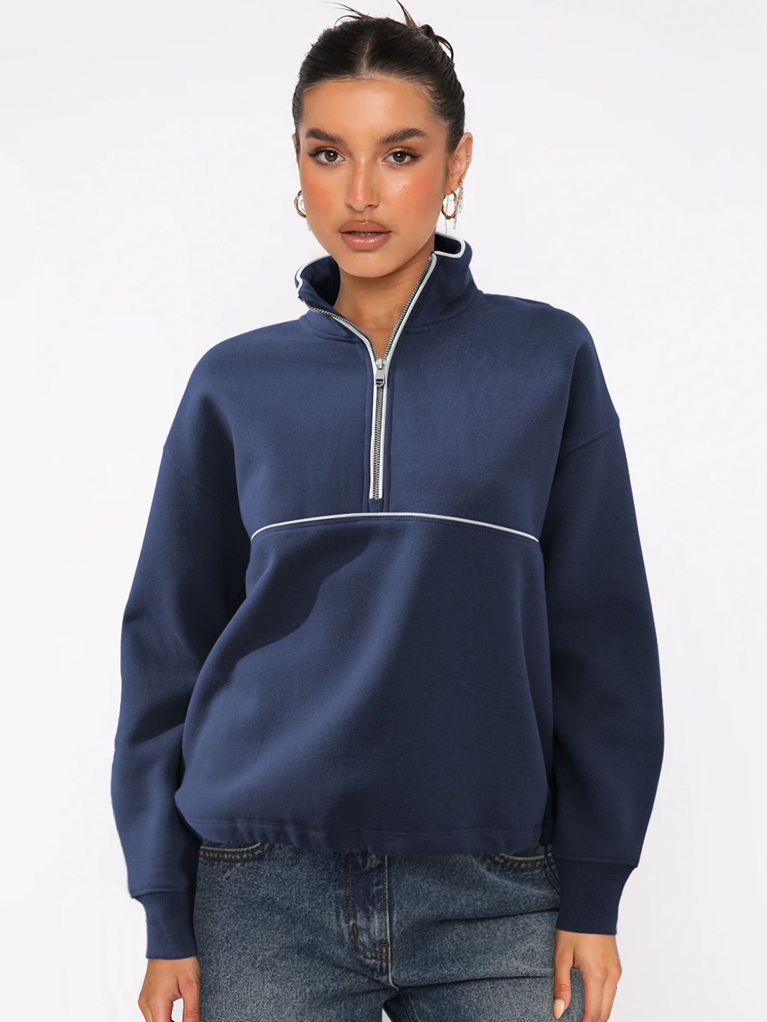 

StyleCast x Revolte Women Sweatshirt, Navy blue