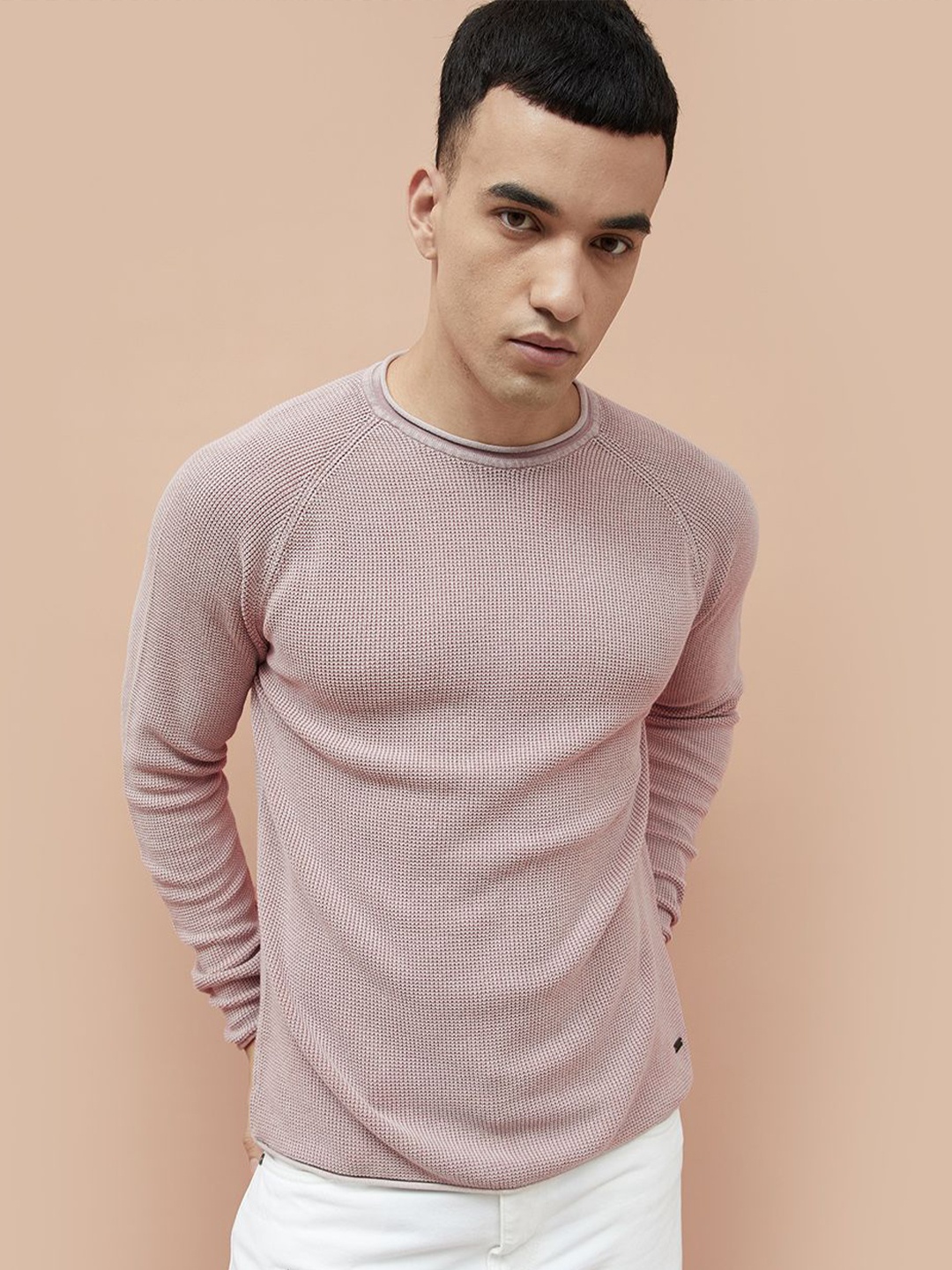 

Forca by Lifestyle Men Cotton Long Sleeves Sweatshirt, Pink