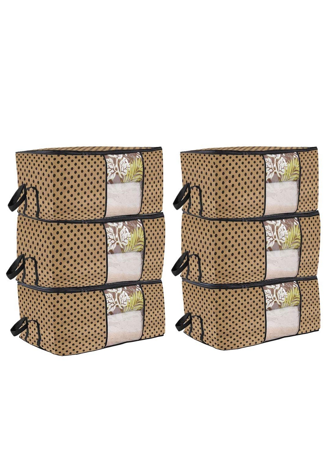 

prettykrafts Beige 6 Pieces Reusable Multi-Utility Organisers