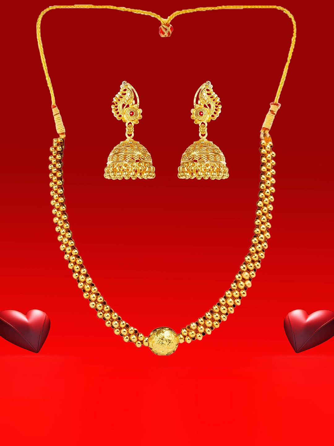 

Heer Collection Gold Plated Choker Set