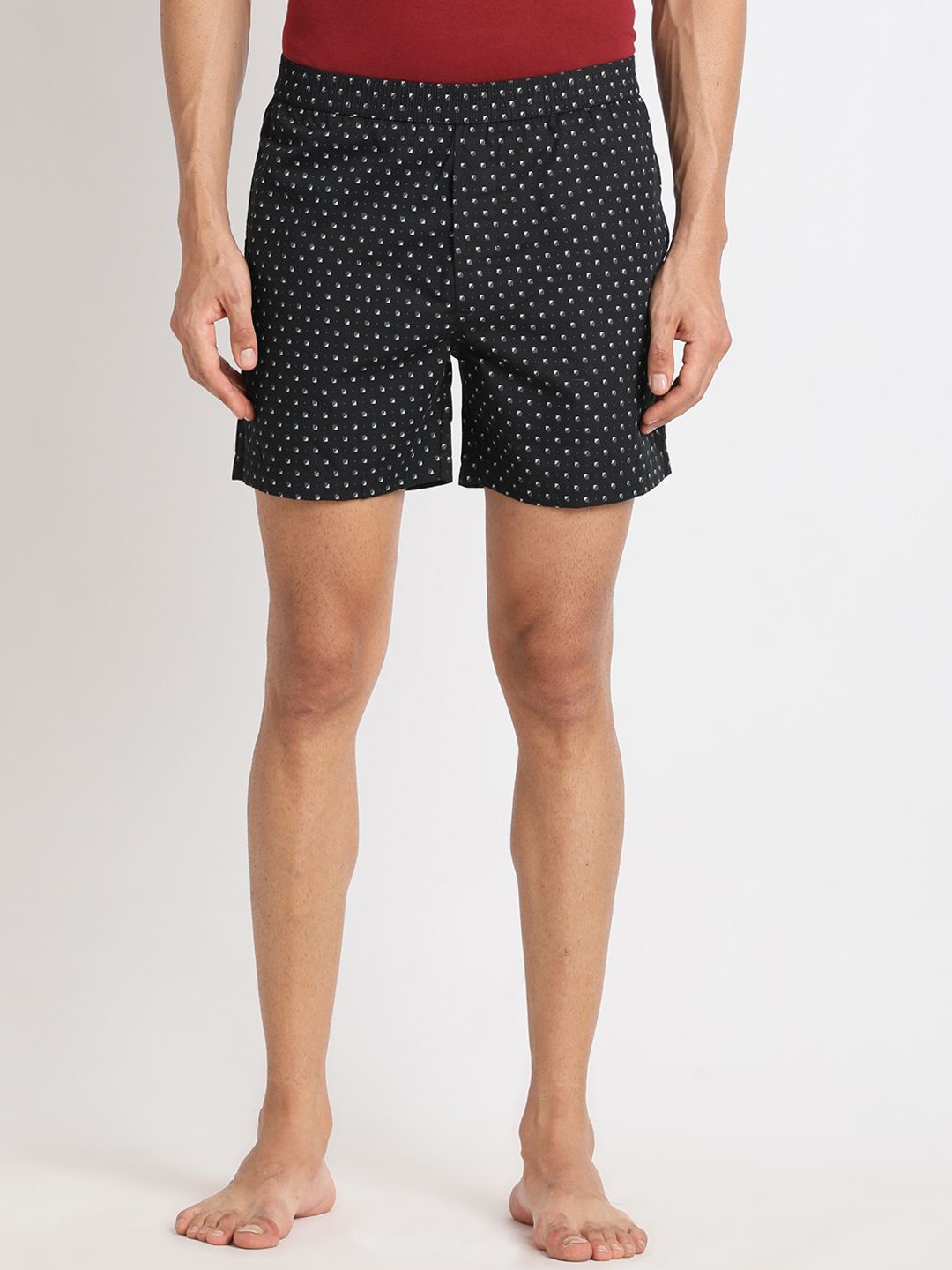 

Turtle Printed Pure Cotton Boxer OELW-6539-1002-00-BOXER, Black