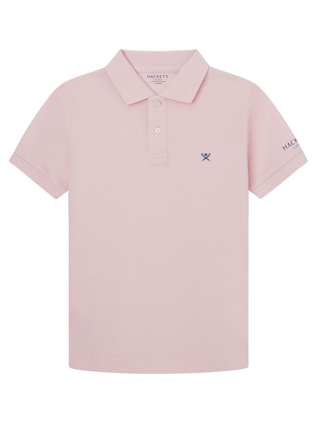 

HACKETT LONDON Boys Solid Polo Collar Cotton T-shirt, Pink