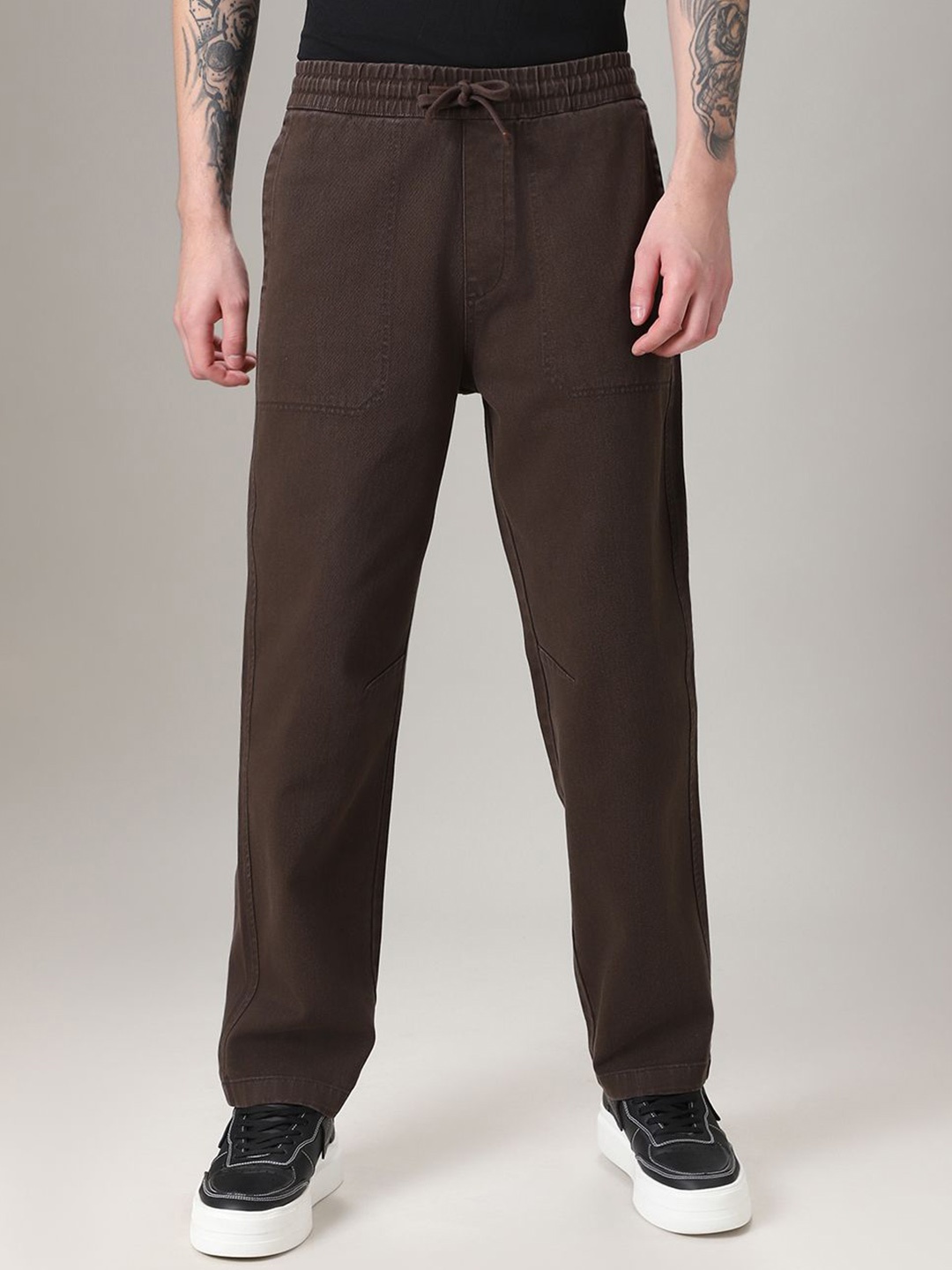 

Banana Club Men Mid-Rise Straight Fit Jeans, Coffee brown