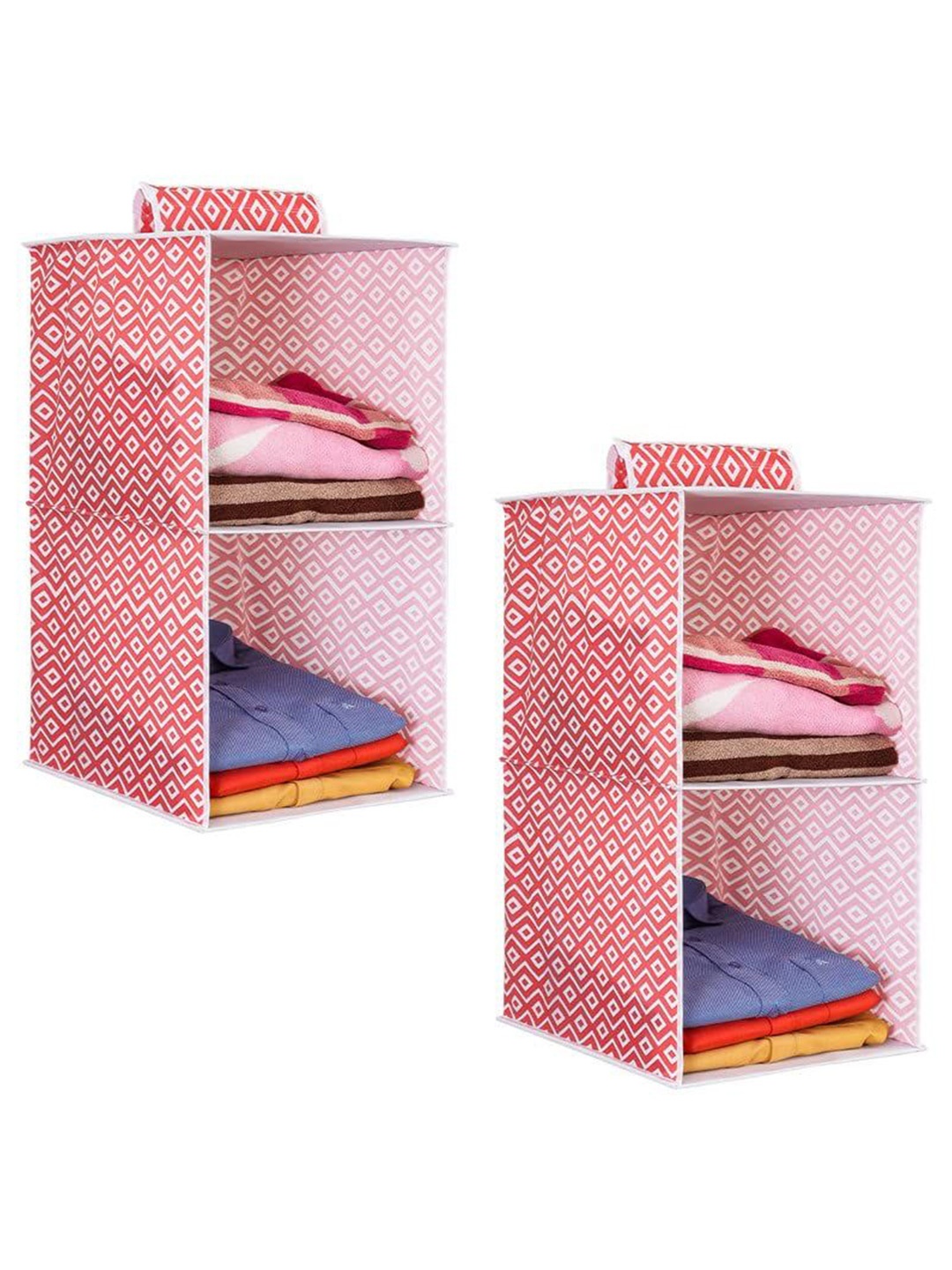 

prettykrafts Red 2 Pieces Reusable Multi-Utility Organisers