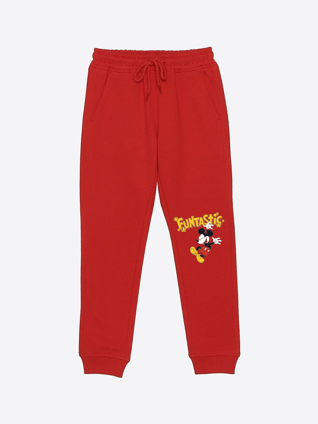 

YK Disney Boys Graphic Printed Regular-Fit Track Pants, Red