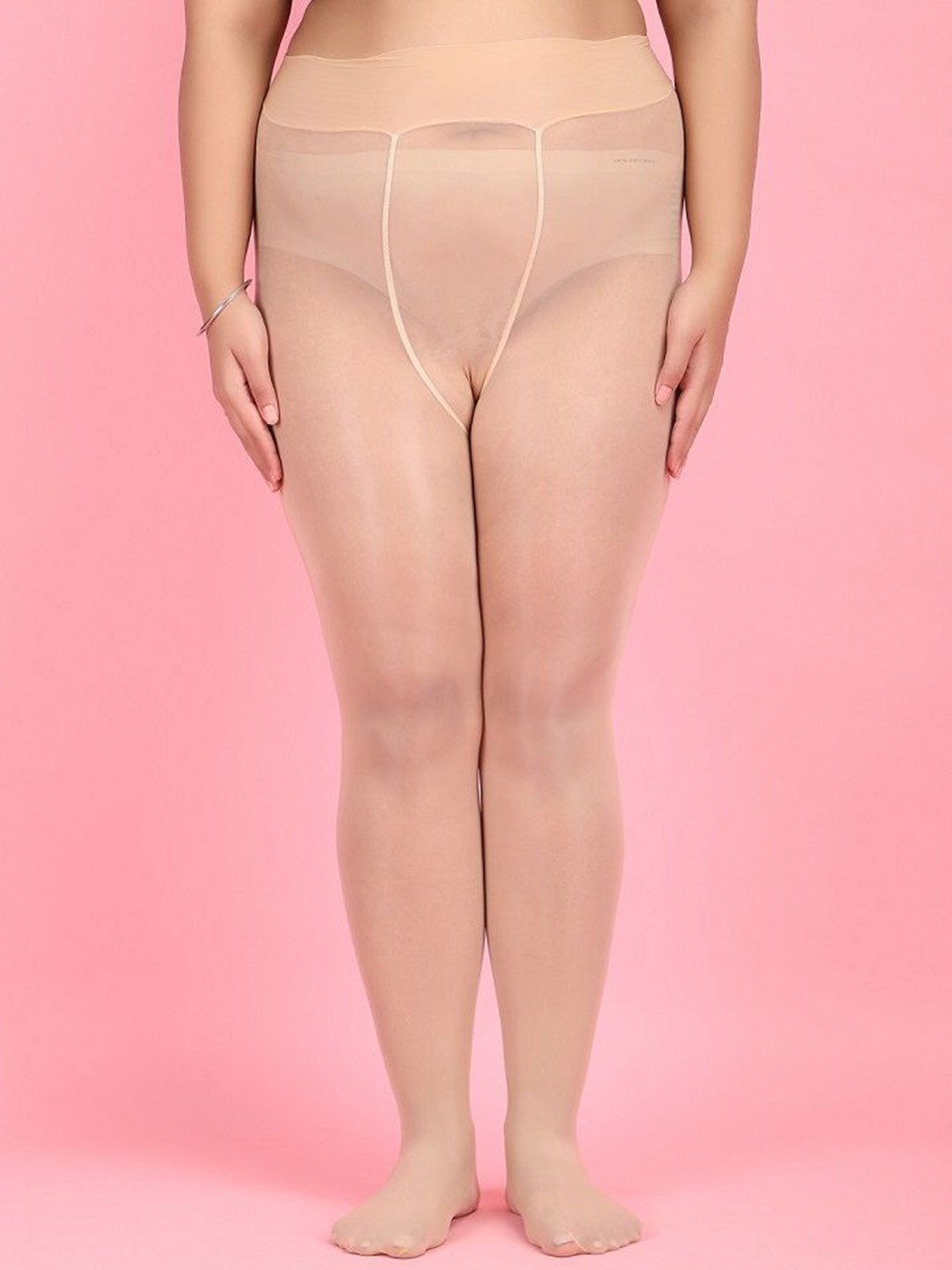

Klassik High-Waist Semi Sheered Stockings, Beige