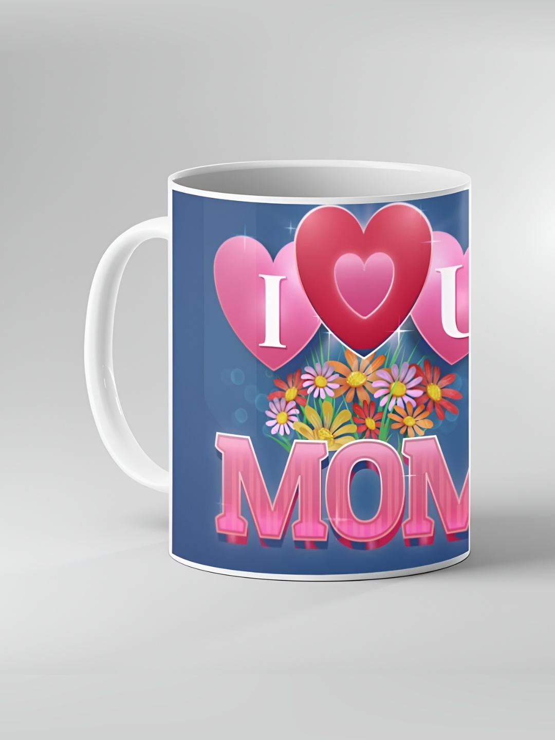 

Keviv White & Blue Text or Slogans Printed Ceramic Glossy Mug 325ml