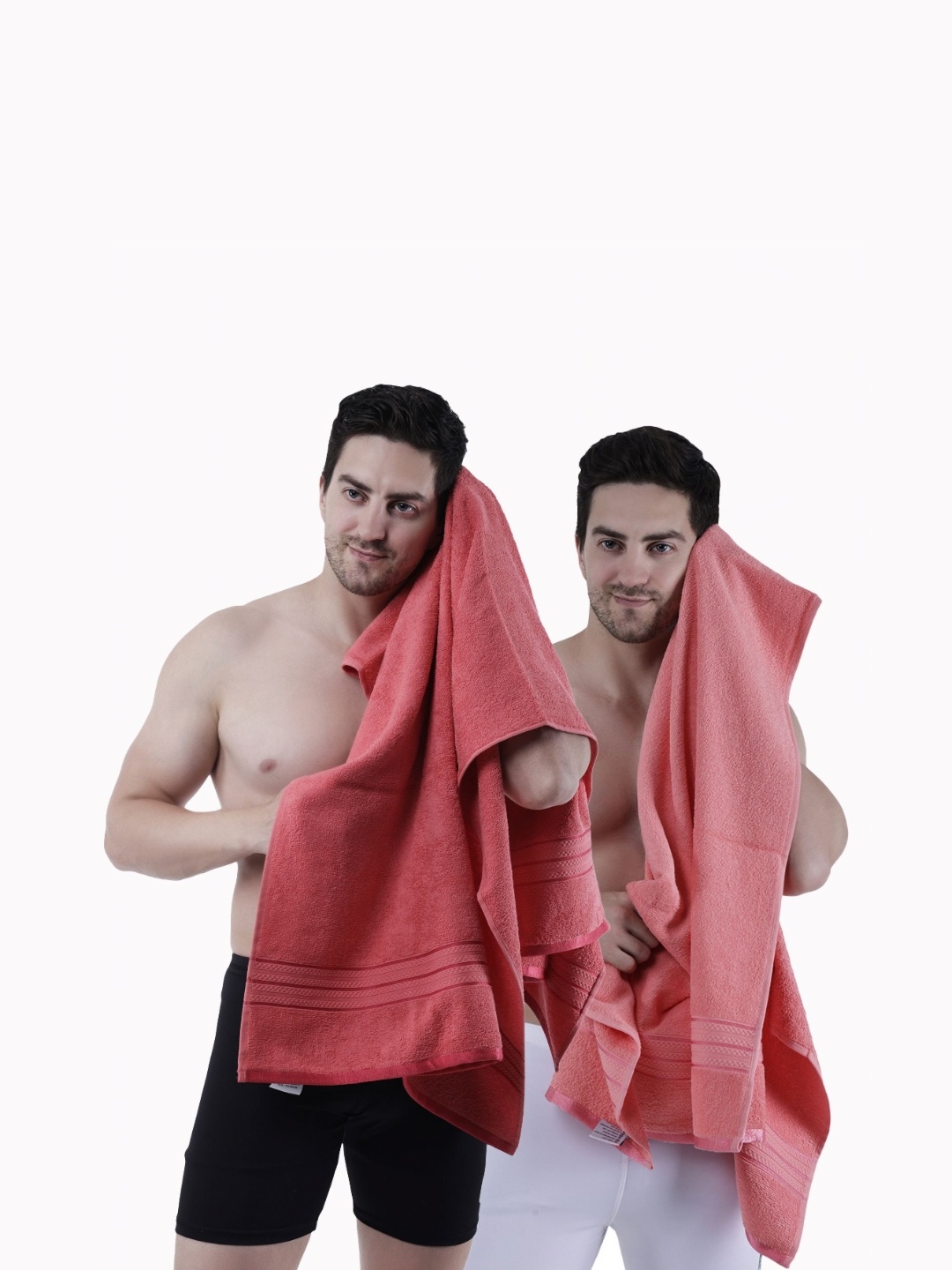 

Dollar Pink & Peach 2 Pieces Cotton 400 GSM Bath Towel