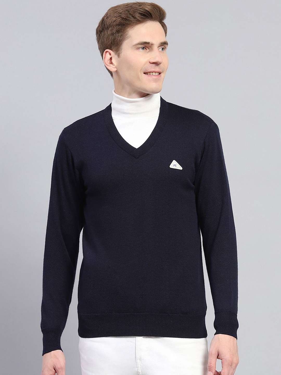 

Monte Carlo Men Woollen Pullover, Navy blue