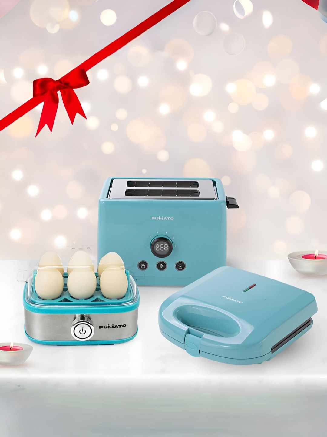 

The Better Home Fumato Blue 3 Pieces Aluminium Sandwich Maker With Toaster & Egg Maker