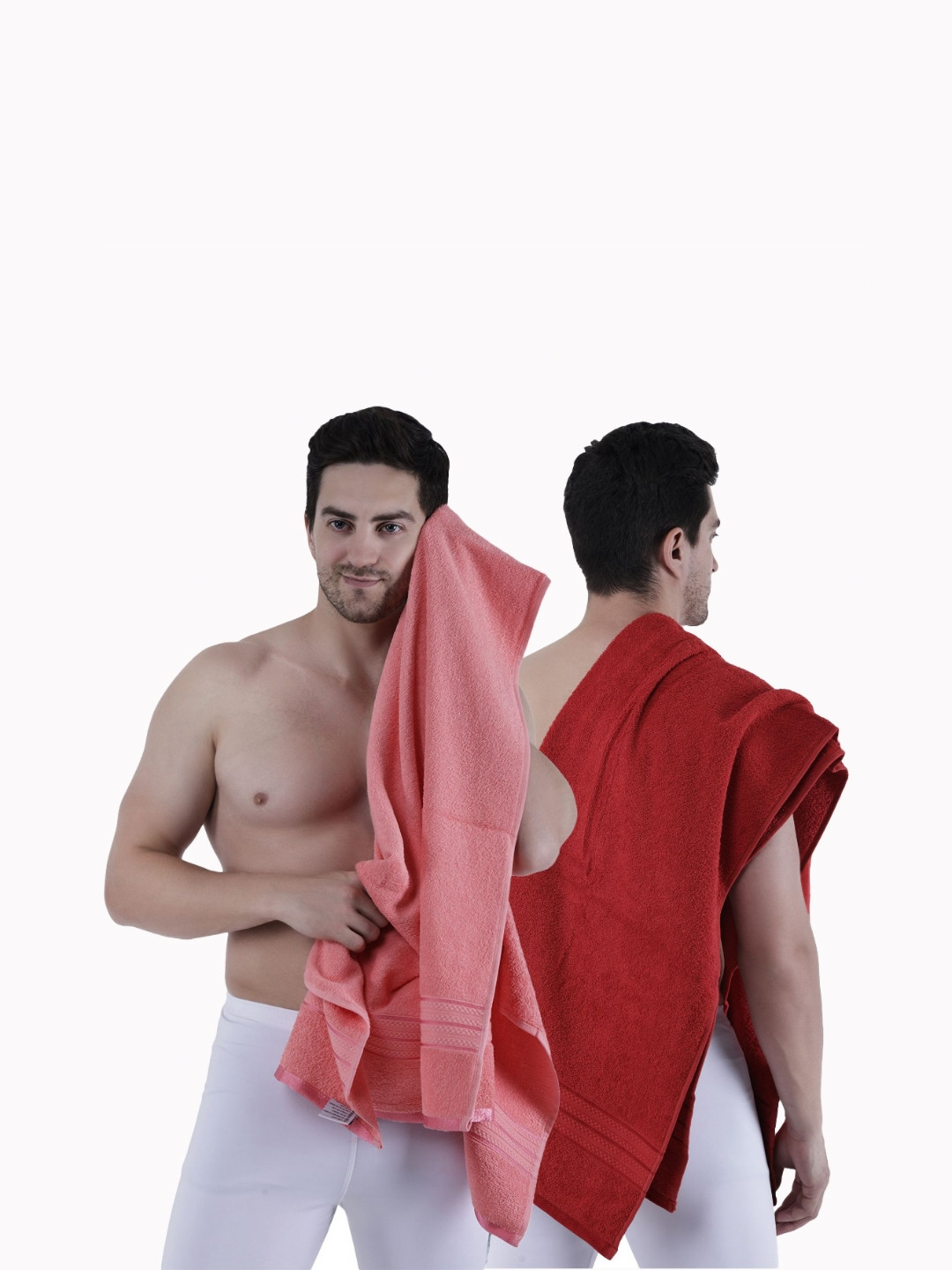

Dollar Red & Pink 2 Pieces Cotton 400 GSM Bath Towel