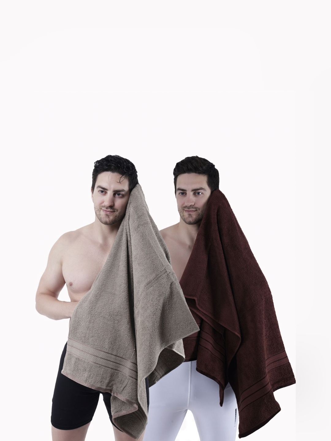 

Dollar Grey & Brown 2 Pieces Cotton 400 GSM Bath Towels