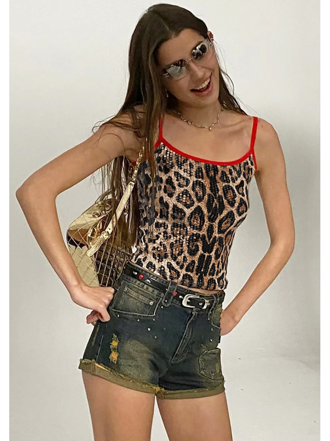 

LULU & SKY Women Animal Printed Round Neck Top, Red