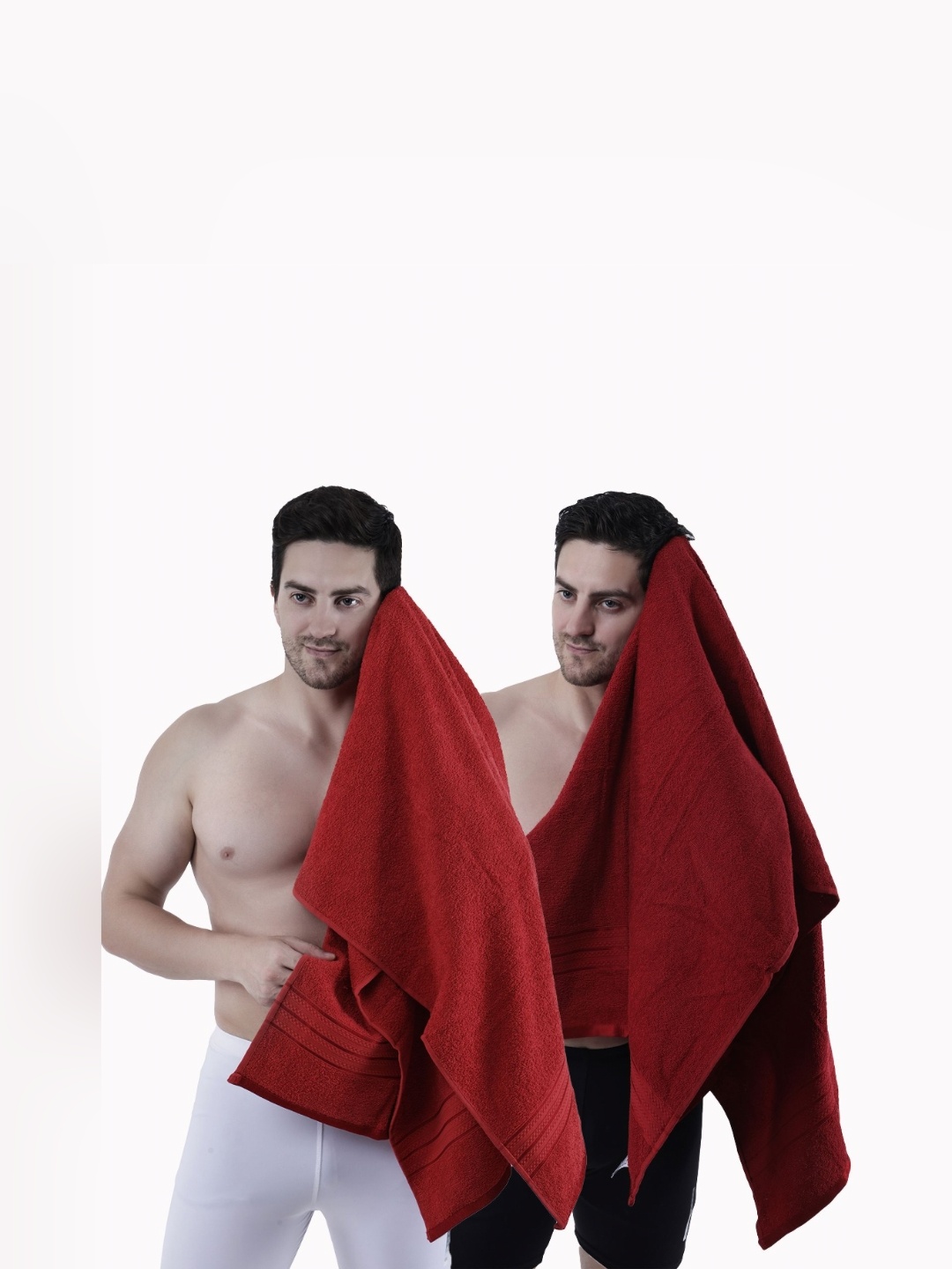 

Dollar Red 2 Pieces Cotton 400 GSM Bath Towels