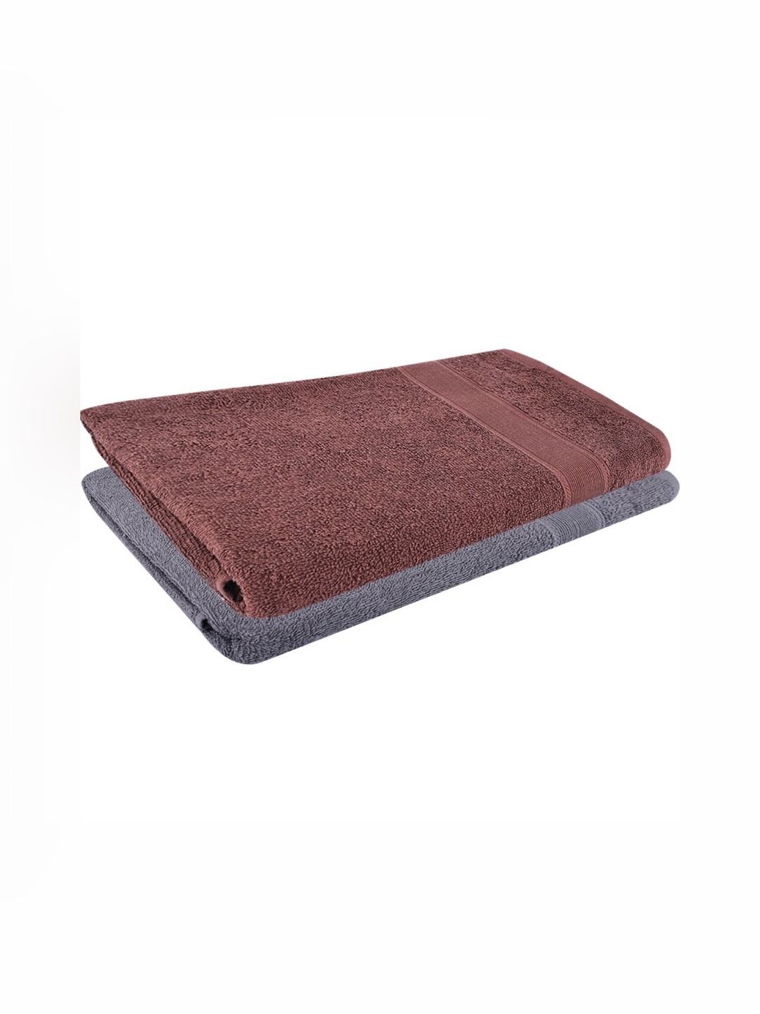 

Dollar Brown & Grey 2 Pieces Cotton 400 GSM Bath Towel
