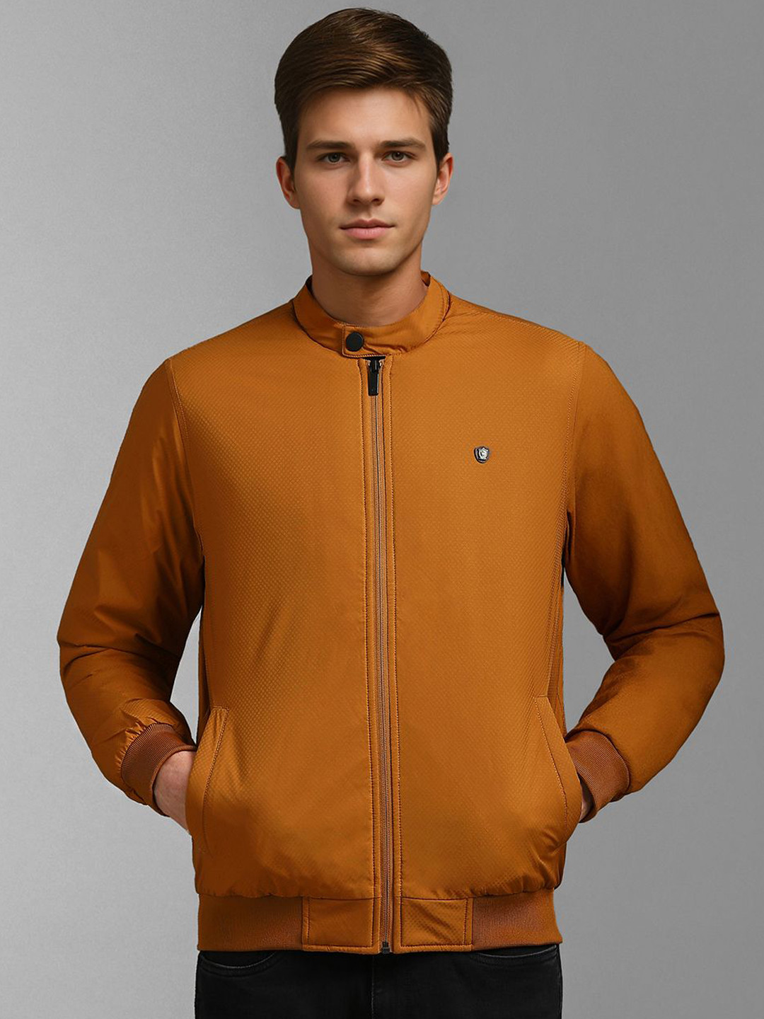 

Louis Philippe Men Open Front Jacket, Yellow