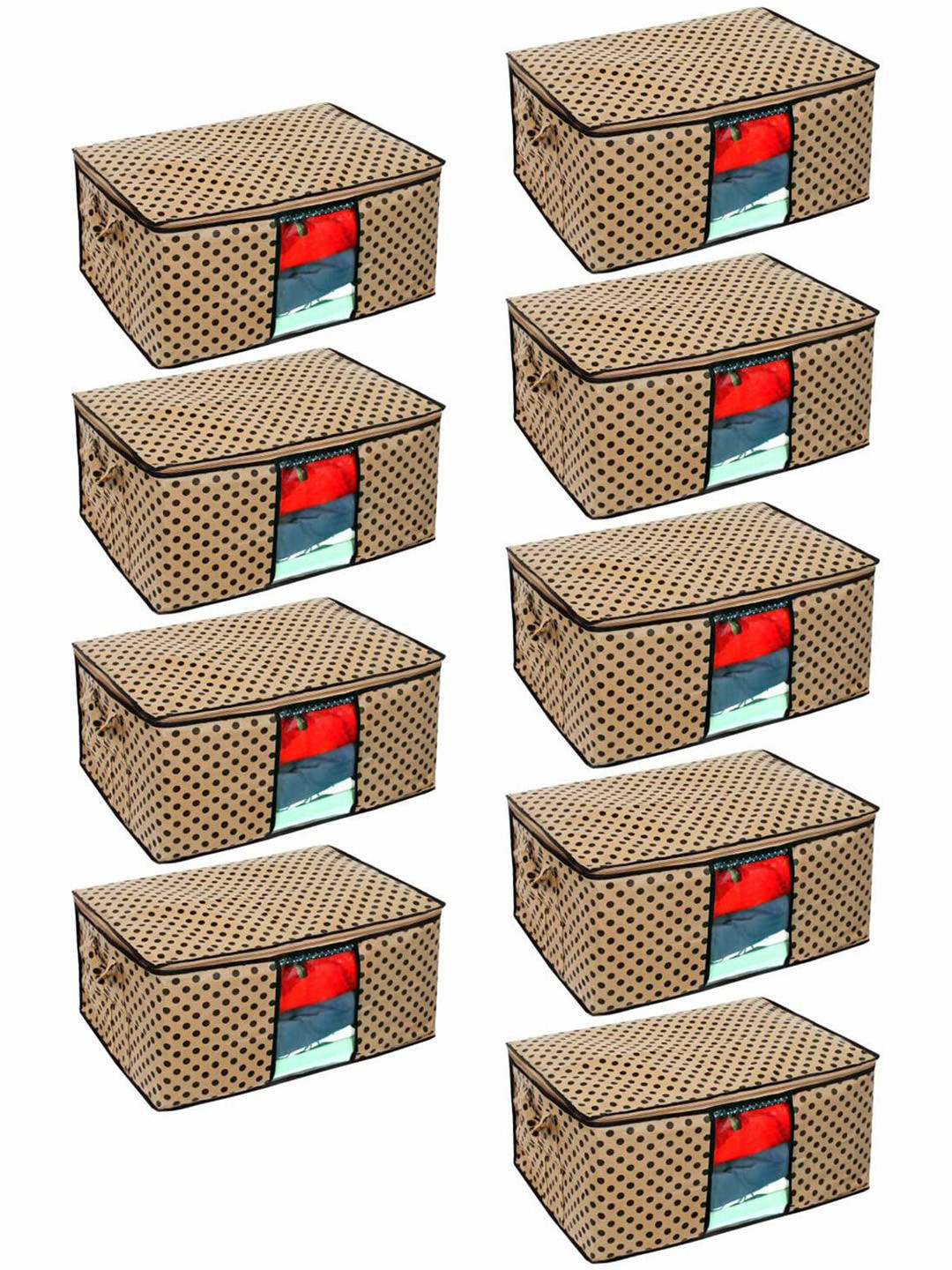 

prettykrafts Beige 9 Pieces Multi-Utility Organisers