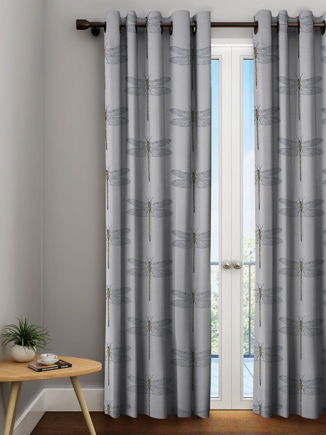 

URBAN DREAM Grey Quirky Cotton Door Curtain