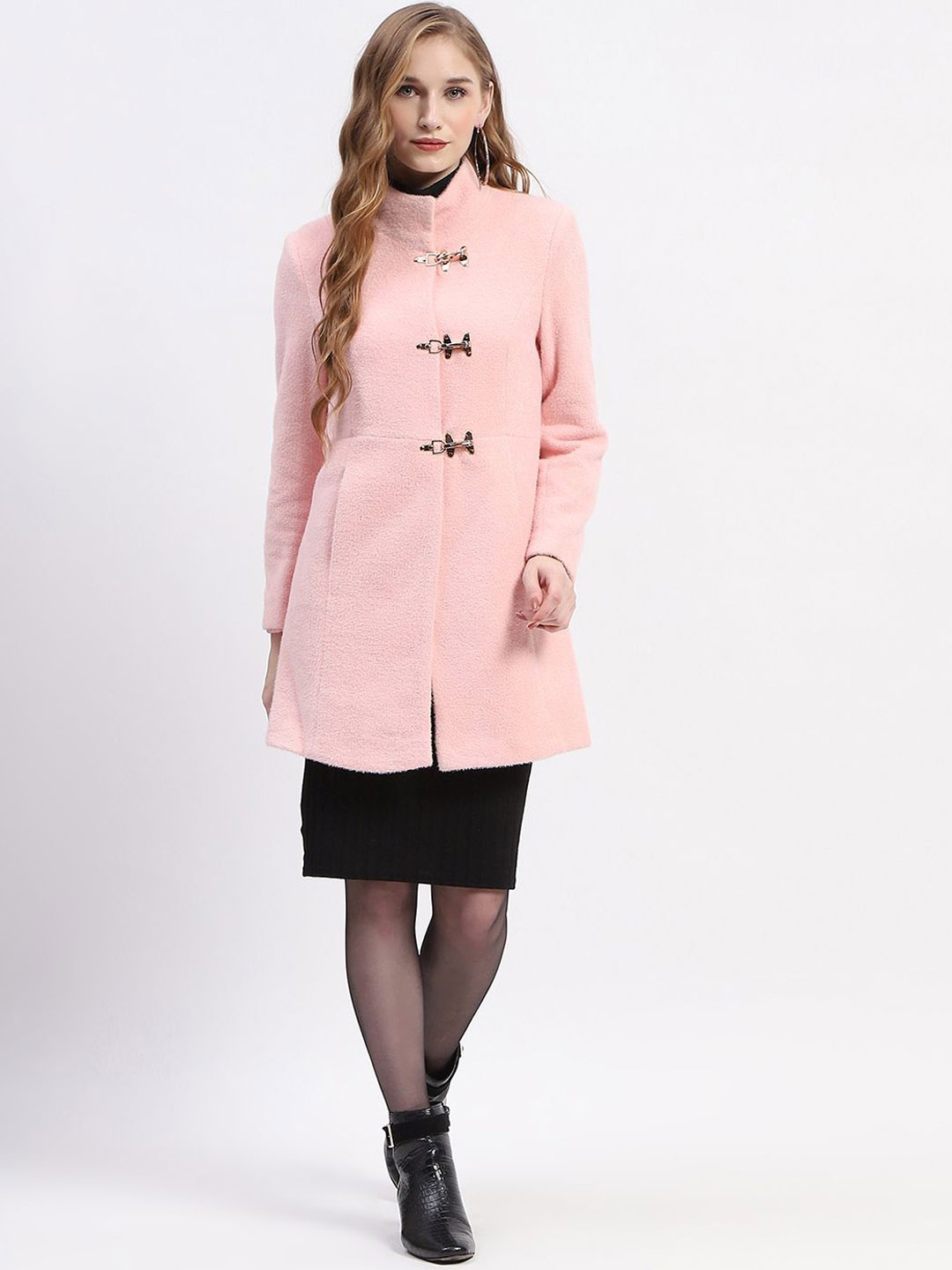 

Madame Women Single-Breasted Overcoat, Pink