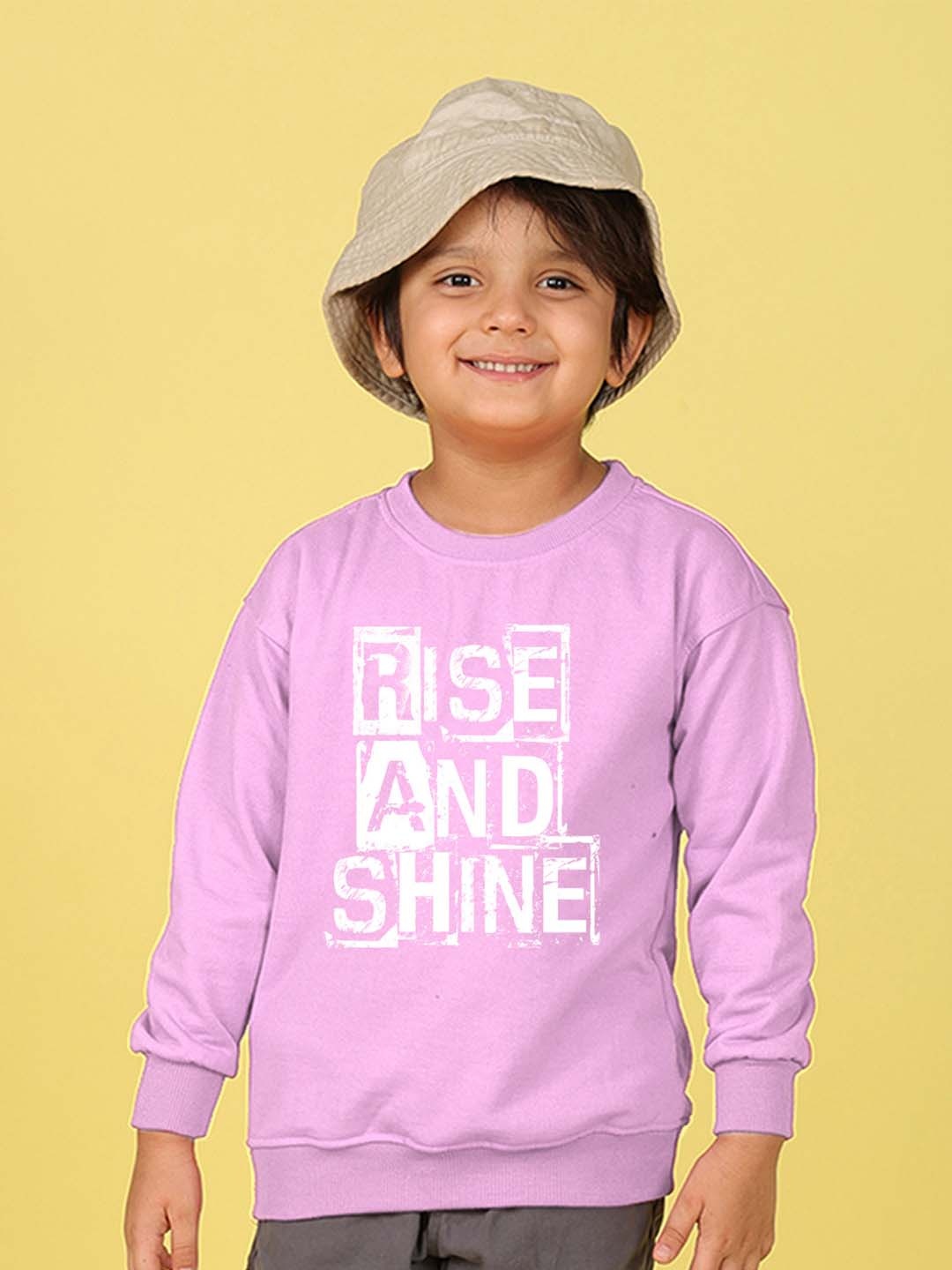

NUSYL Boys Printed Oversized Sweatshirt, Purple