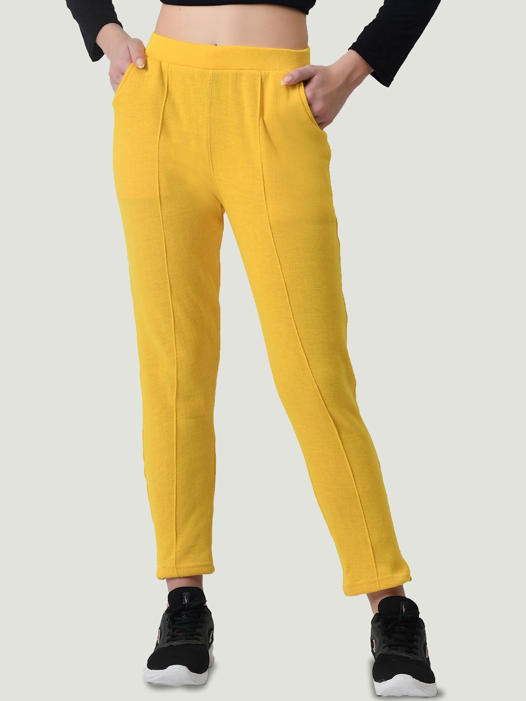 

BAESD Women Relaxed High-Rise Trouser, Yellow