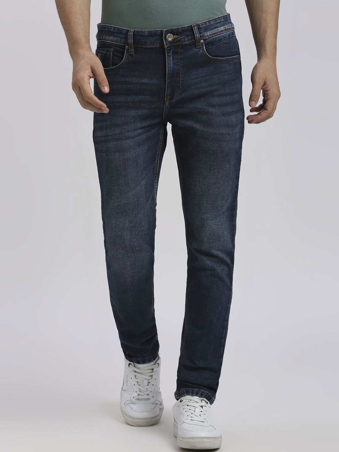 

ROCKING SWAMY Men Smart Slim Fit Easy Wash Jeans, Blue