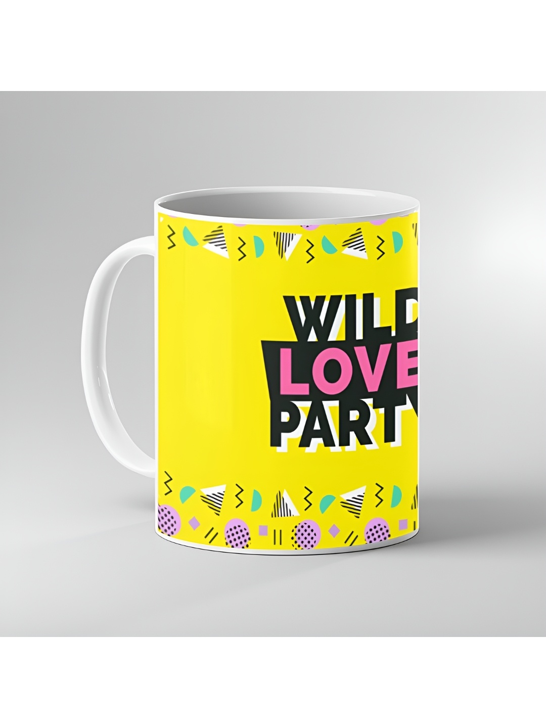 

Keviv White & Yellow Text or Slogans Printed Ceramic Glossy Mug 325 ml