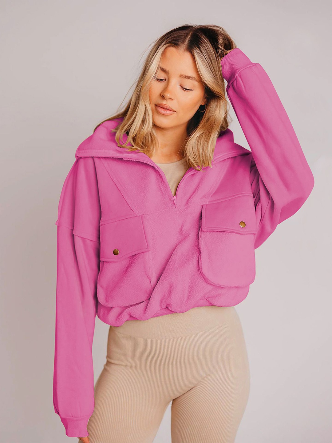 

StyleCast x Revolte Women Sweatshirt, Fuchsia