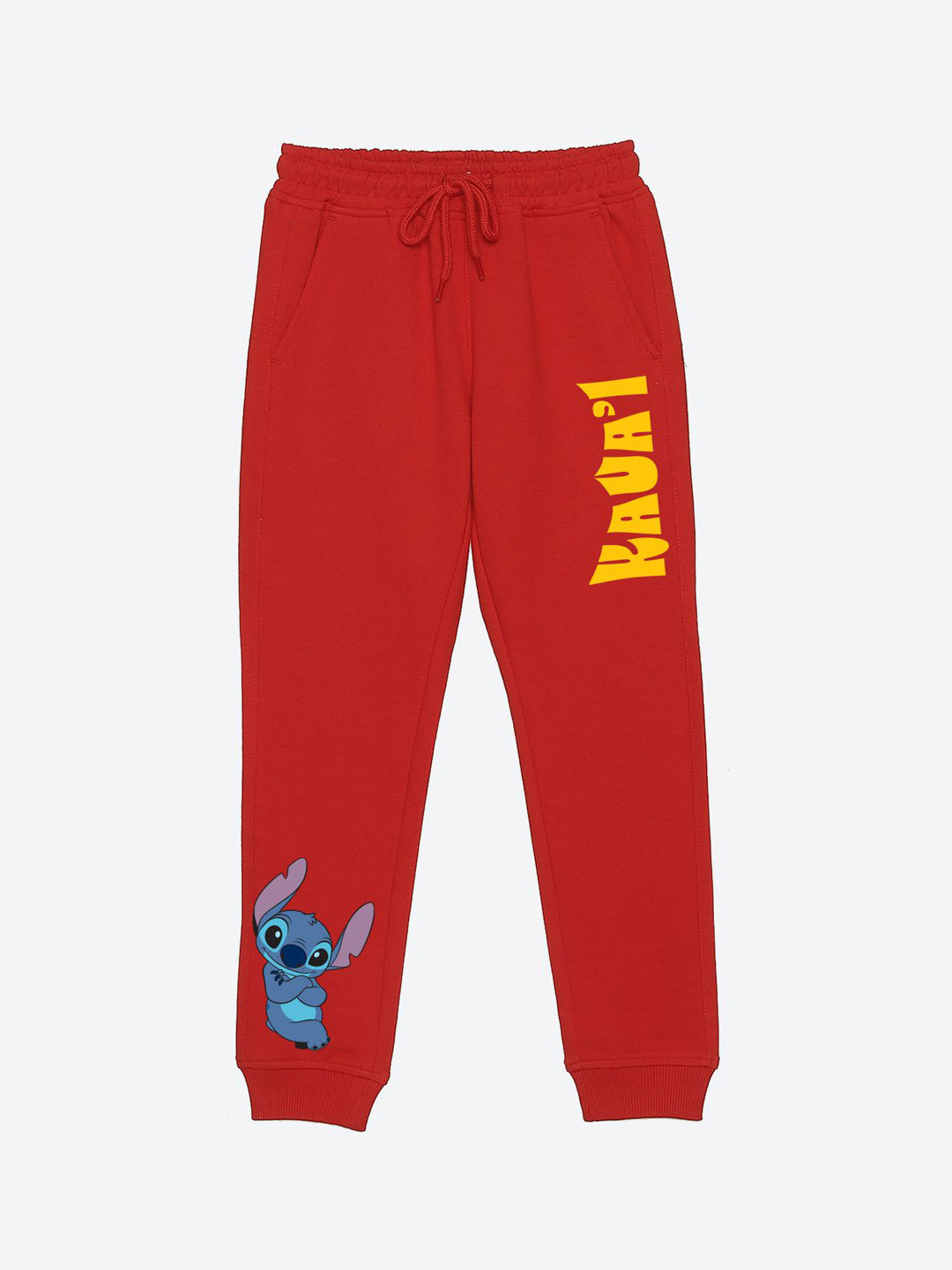 

YK Disney Boys Printed Mid-Rise Joggers, Red
