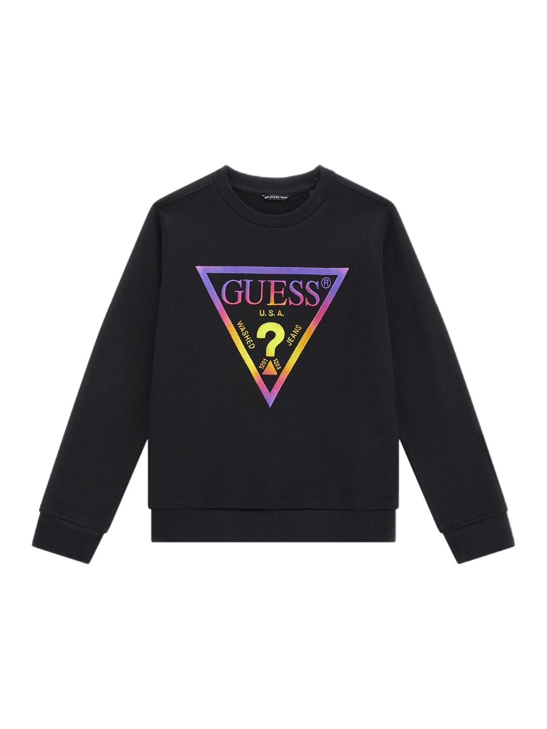 

GUESS kids Boys Typography Pullover Sweater, Black