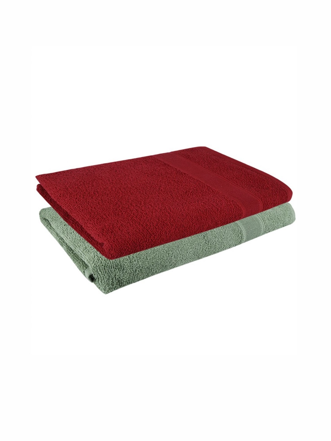 

Dollar Green & Red 2 Pieces Cotton 400 GSM Bath Towels