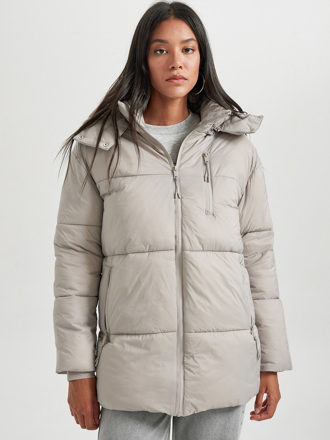 

DeFacto Women Longline Padded Jacket, Na